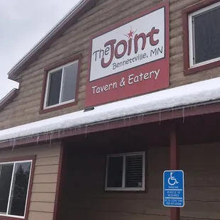 the front of the restaurant