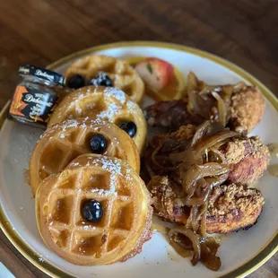 Chicken and waffles