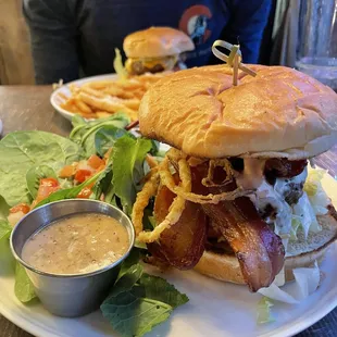 Stony Brook burger in the foreground, Boston Cream burger in the background. Delicious!