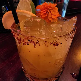 Spicy passion fruit margarita