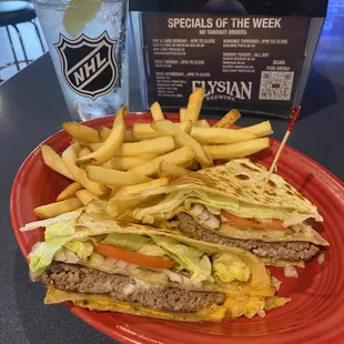 Cheese Burger Wrap- daily special