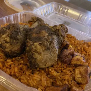 Jollof Meal with jerk Chicken