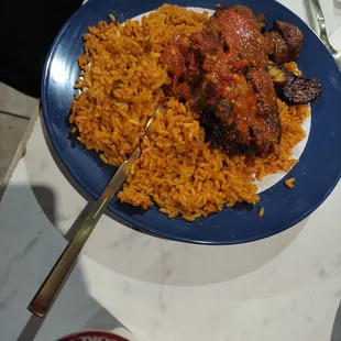 Jollof meal with Goat