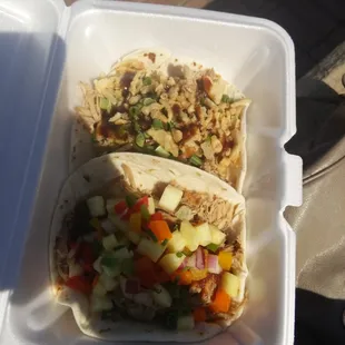 Top to bottom: peking pig, jamaican jerk