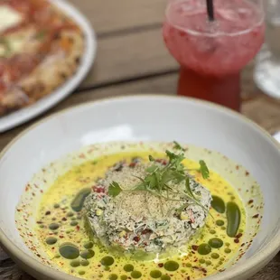Summer Soup and Raspberry Lemonade. This soup was good but would recommend an appetizer with it