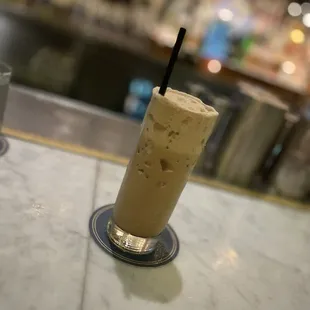 Ice coffee at the bar area