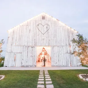 The front of our barn. The property is perfect for wedding photos!