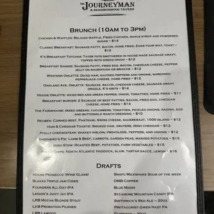 Brunch Menu