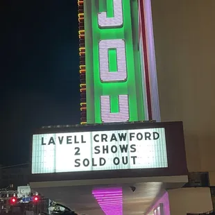 the neon sign for the show