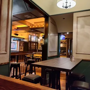 the interior of the pub