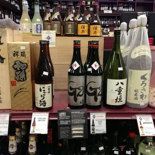 Sake selection. Not very super at all.