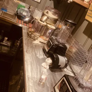 a blender and a blender on the counter