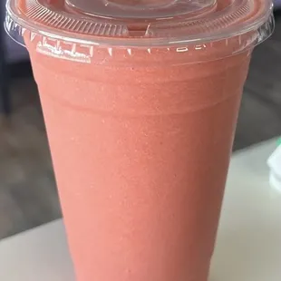 Pineapple, strawberry, banana smoothie