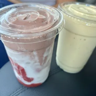 Special for August-strawberry glo smoothie and pina colada