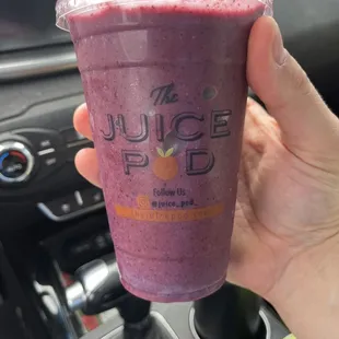 Banana Berry Blast I believe. 20oz $10