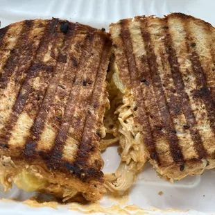 Buffalo Chicken Panini on multigrain. Delicious.