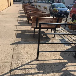 Tables outside!