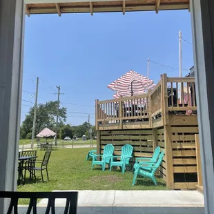 outside