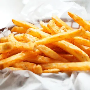 a basket of french fries