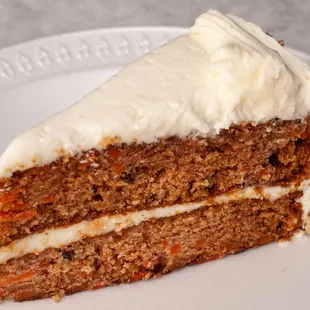 a slice of carrot cake