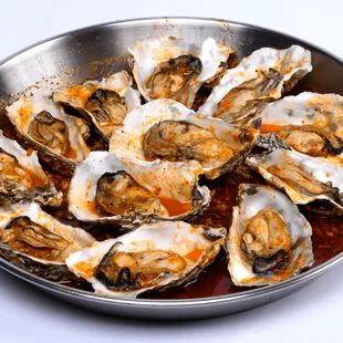 a bowl of oysters