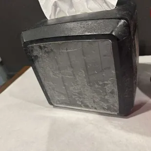 Their napkin holders are so disgusting. They are covered in a layer of dirt and sticky. Made me want to NOT order food.