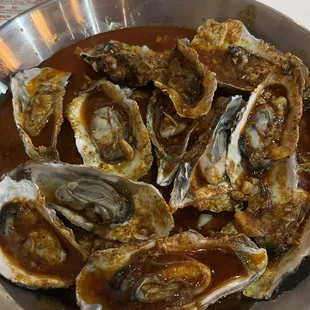 12 Steamed Oysters with the juicy special hot