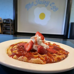 Strawberry shortcake waffle