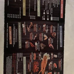 Menu side 1