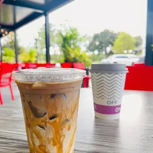 Iced coffee &amp; hot coffee