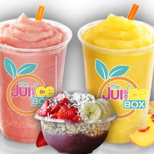 three smoothie drinks