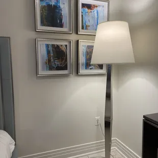 a lamp in the corner of the room