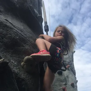 Outside Rock Walls and Rappel Tower!