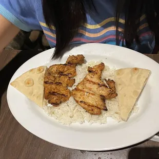 Kid's grilled chicken dinner