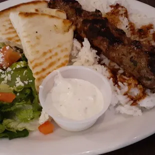 Lamb Kabob Lunch