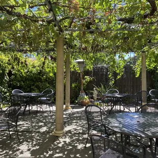 Great patio for outdoor dining during Covid 19.