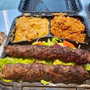 Ground Beef Sheekh platter