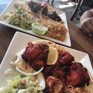 Lamb Kabob and Tandoori Shrimp Combo