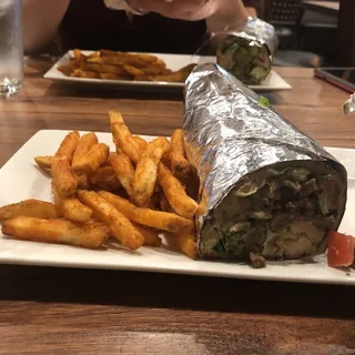 Lamb Gyro Wrap fries n soda
