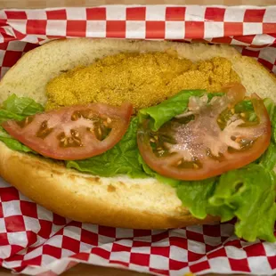 Fried catfish poboy sandwich
