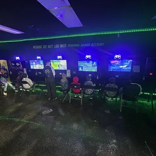 people playing video games