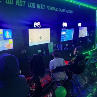 inside our video game center, karaoke available  too!!