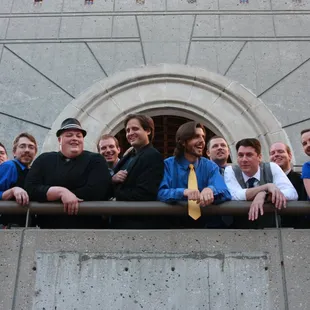 a group of people posing for a picture