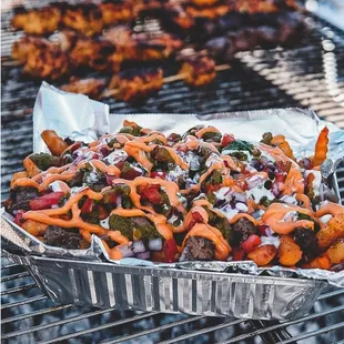 Lamb Kebab Fries photo taken by @Definitelybayarea