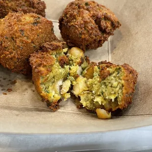 Inside of the falafels