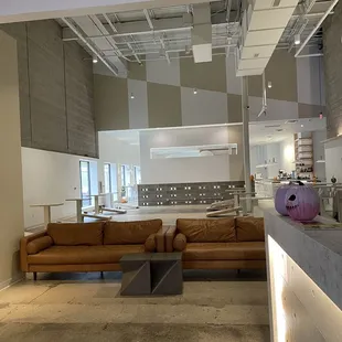 Main walk-in, corn hole area