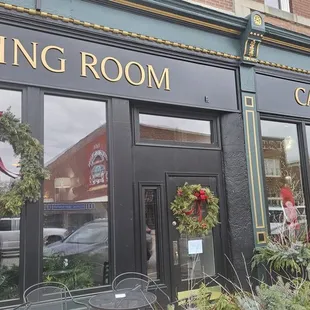 Outside facing the main street