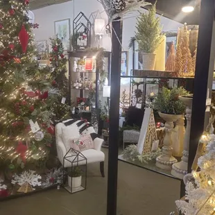 Gift shop at Christmas time