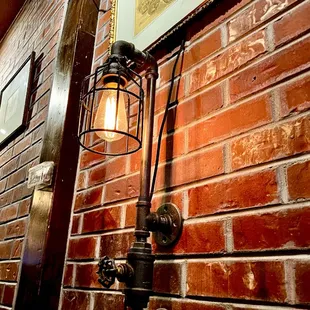 a lamp on the wall