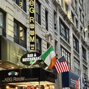 the entrance to the keg room